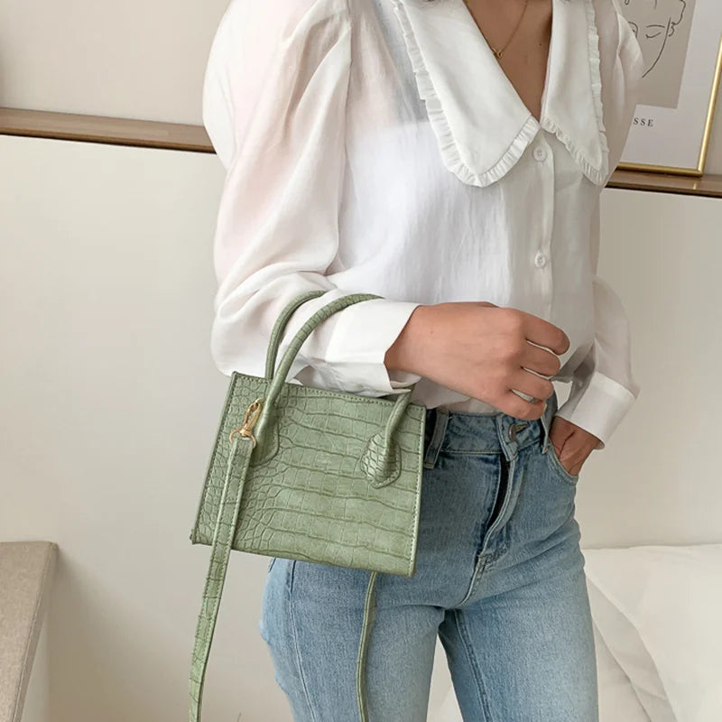 Buylor Crossbody Bags Crocodile Pattern Handbag Lady PU Leather Shoulder Bag