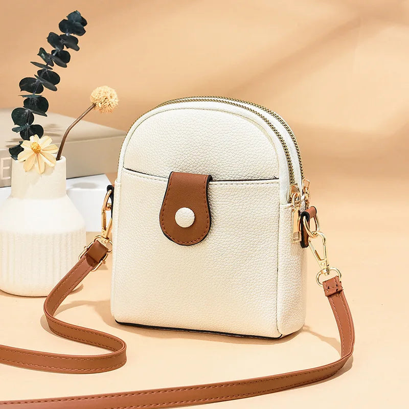 Buylor Soft PU Leather Women Shoulder Bags Lightweight Satchel Small Messenger B