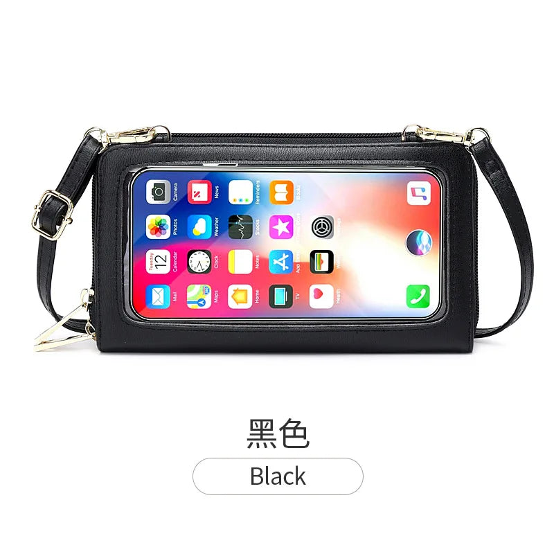 Women's Touch Screen Crossbody Handbag with Shoulder Strap