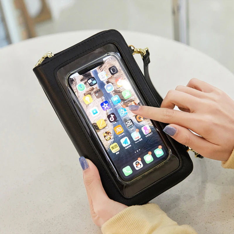 Women's Touch Screen Crossbody Handbag with Shoulder Strap