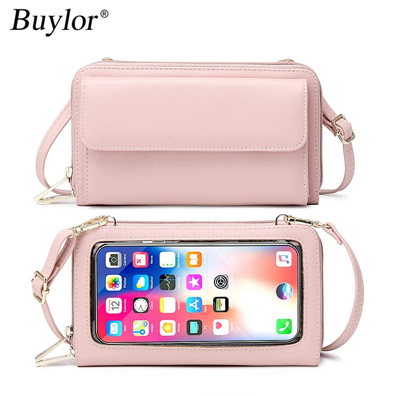 Women's Touch Screen Crossbody Handbag with Shoulder Strap