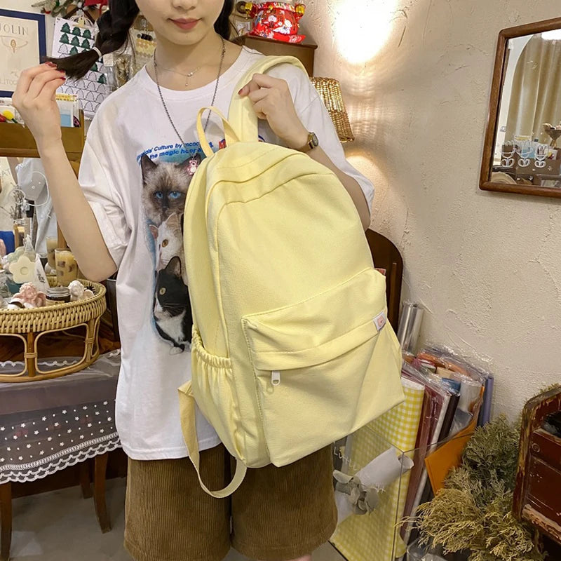Buylor Nylon Women Backpack High Waterproof Schoolbag for Teenage Girls