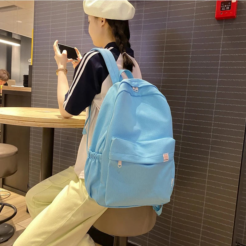 Buylor Nylon Women Backpack High Waterproof Schoolbag for Teenage Girls