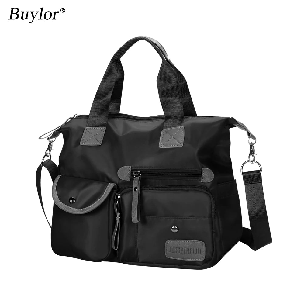 Buylor Nylon Women Shoulder Bag Handbags Waterproof Crossbody Bag Large Capacity