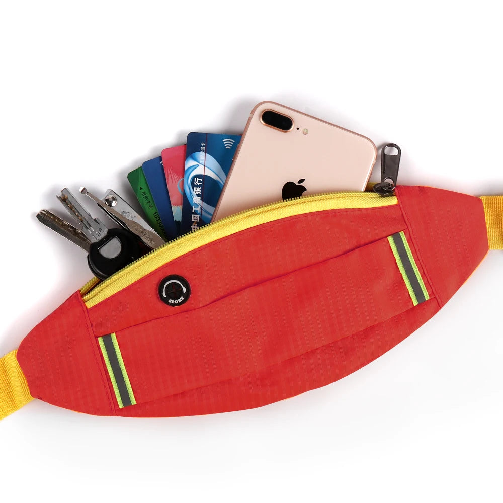 Buylor Running Waist Pack Sports Belt Bag Reflective Fanny Pack