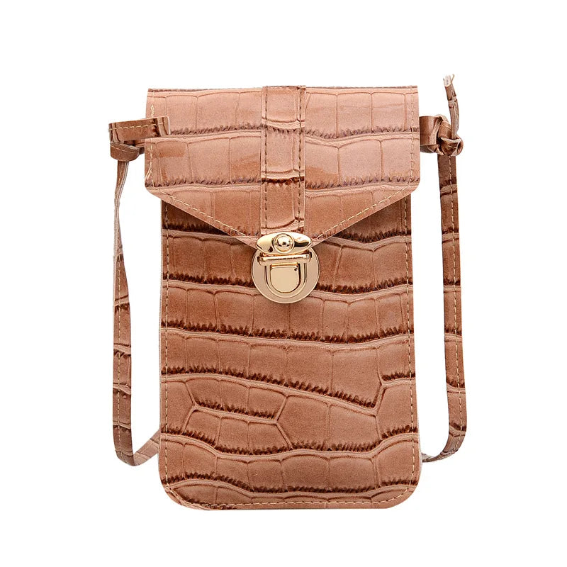 Buylor Small Crossbody Cellphone Purse Stone Pattern Shoulder Phone Bags Women