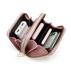 Buylor Soft Leather Cell Phone Purse Bag Women Diamond Lattice Wallet Strap