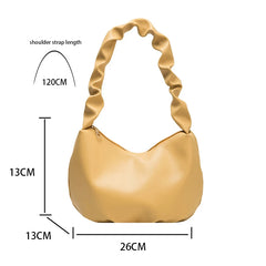Buylor Summer Pleated Handlebags PU Women's Bag
