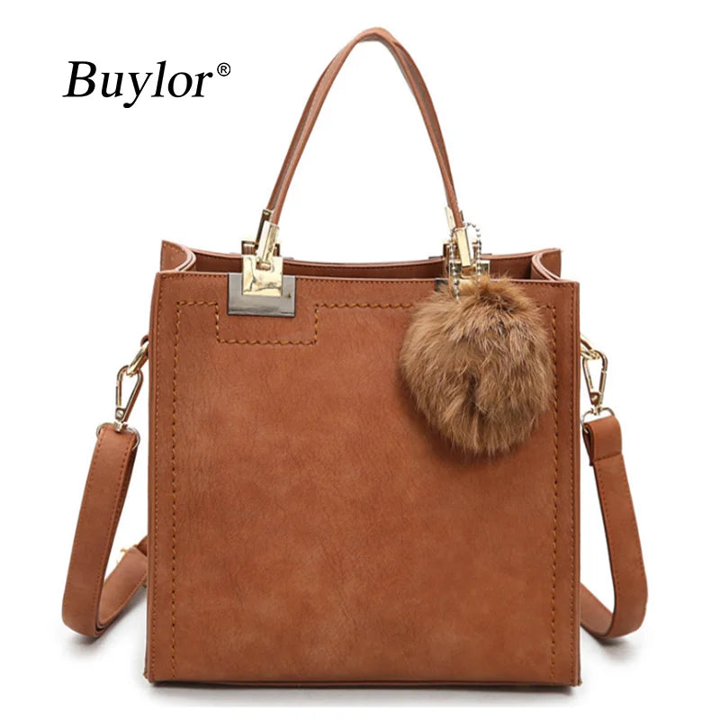 Vintage Matte Women's Crossbody Bag Large Capacity Tote Handbags