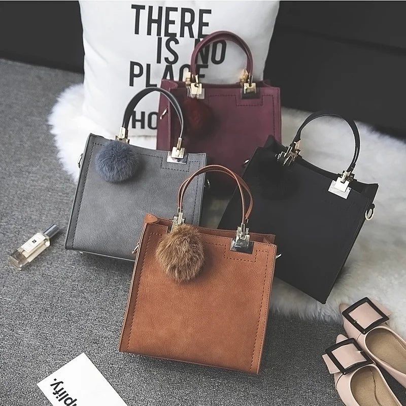 Vintage Matte Women's Crossbody Bag Large Capacity Tote Handbags