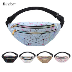 Holographic Waist Pack for Women Fanny Pack Crossbody Bag Girls Chest Bag Travel