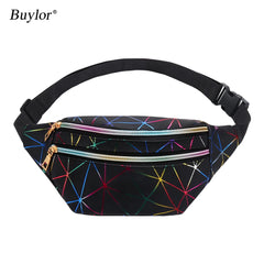 Holographic Waist Pack for Women Fanny Pack Crossbody Bag Girls Chest Bag Travel