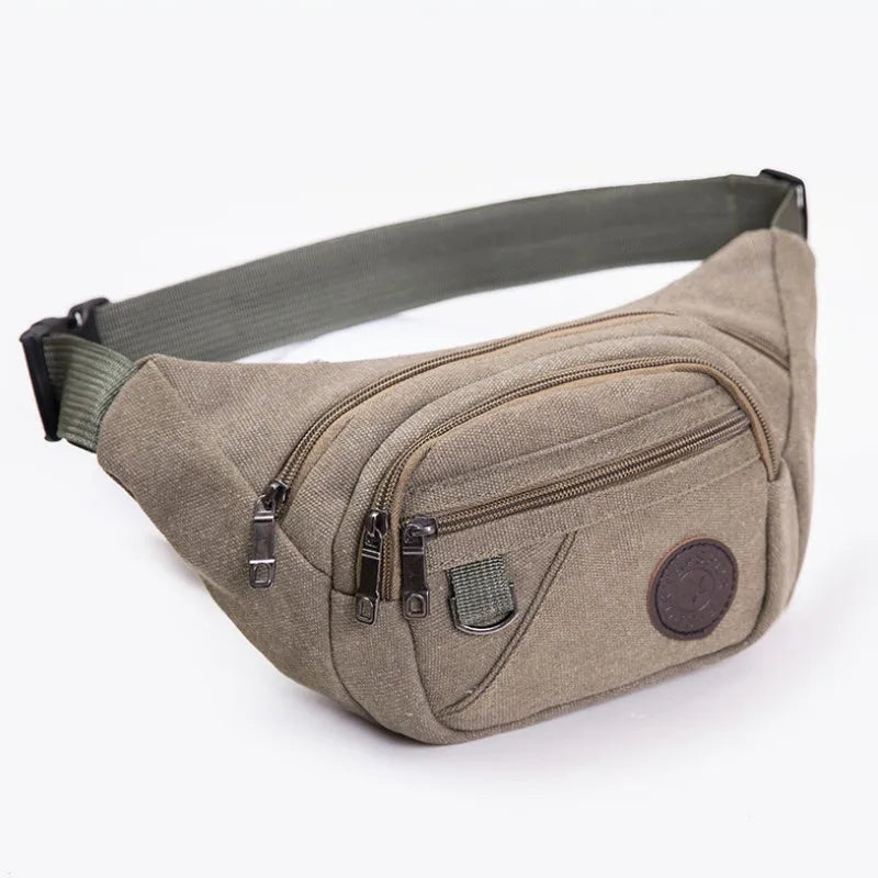 Buylor Canvas Waist Pack Fanny Pack Sports Hip Bag Phone Pounch