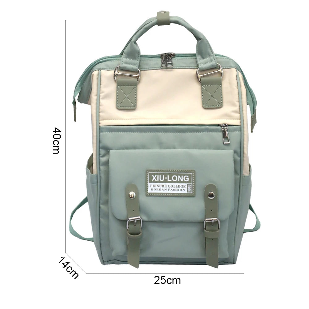 Buylor Women Backpack Girls Ring Bag Travel Laptop Backpack Women Notebook Back