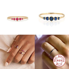 925 Silver Zircon Wedding Ring for Couple Promise Rings Engagement