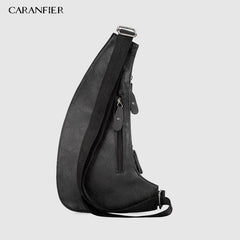 Men's Chest Bags Shoulder Messenger Bags PU Leather Classic Travel Crossbody Bag