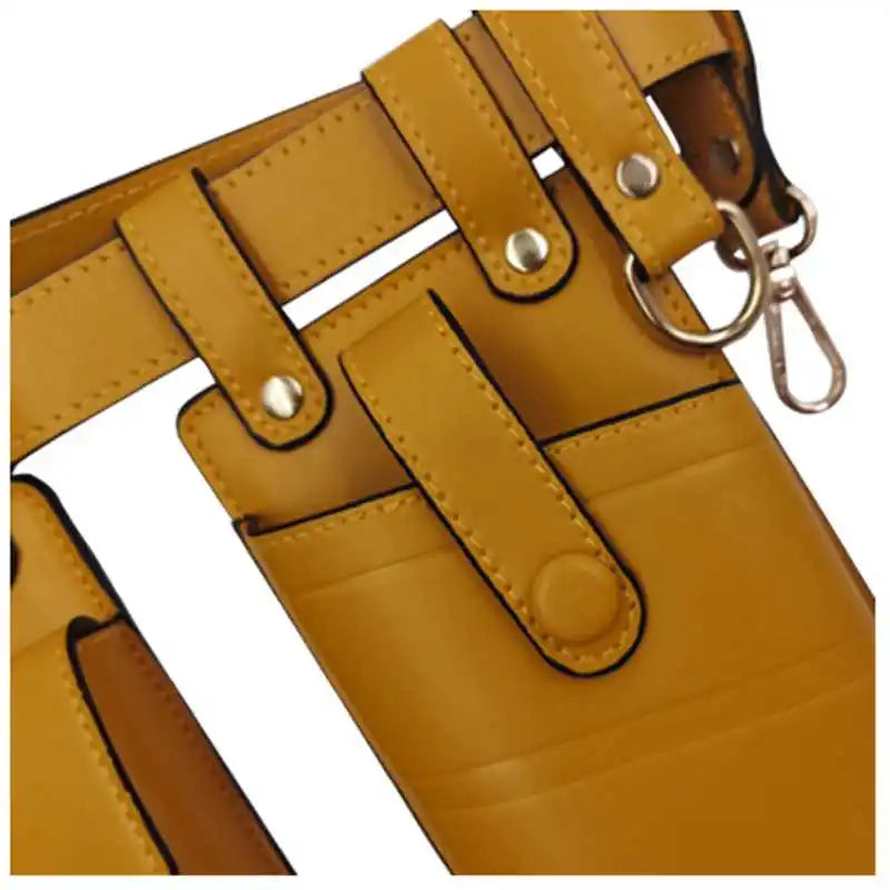 Leather Waist Belt Bag Crossbody Chest Bags Fanny Pack Small Phone Pack