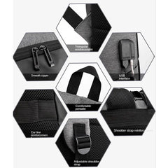 15.6'' Waterproof Backpack USB Charging School Bag Anti-theft Women Men Bags Lap