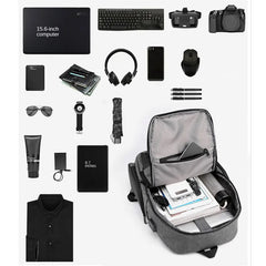 15.6'' Waterproof Backpack USB Charging School Bag Anti-theft Women Men Bags Lap