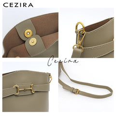 PU Leather Bucket Crossbody Bag Set with Shoulder Handbag for Women