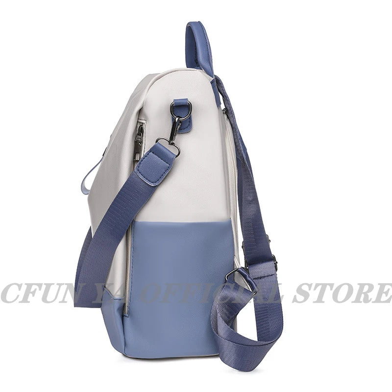 Casual PU Leather Backpack Women Waterproof School Bags Teenage Girls