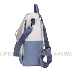 Casual PU Leather Backpack Women Waterproof School Bags Teenage Girls