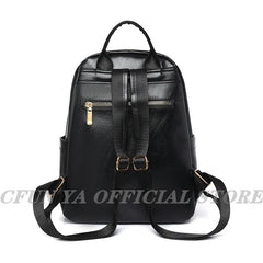 Soft Leather Backpacks Women's Shoulder Bag Casual Travel Ladies Bagpack