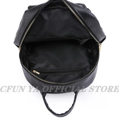 Soft Leather Backpacks Women's Shoulder Bag Casual Travel Ladies Bagpack