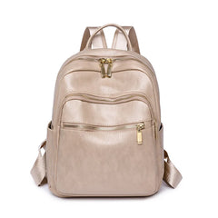 Soft Leather Backpacks Women's Shoulder Bag Casual Travel Ladies Bagpack