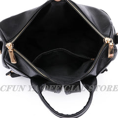Women Backpack Soft Leather Student Schoolbag Travel Bagpack Rucksack