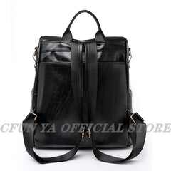 Women Backpack Soft Leather Student Schoolbag Travel Bagpack Rucksack