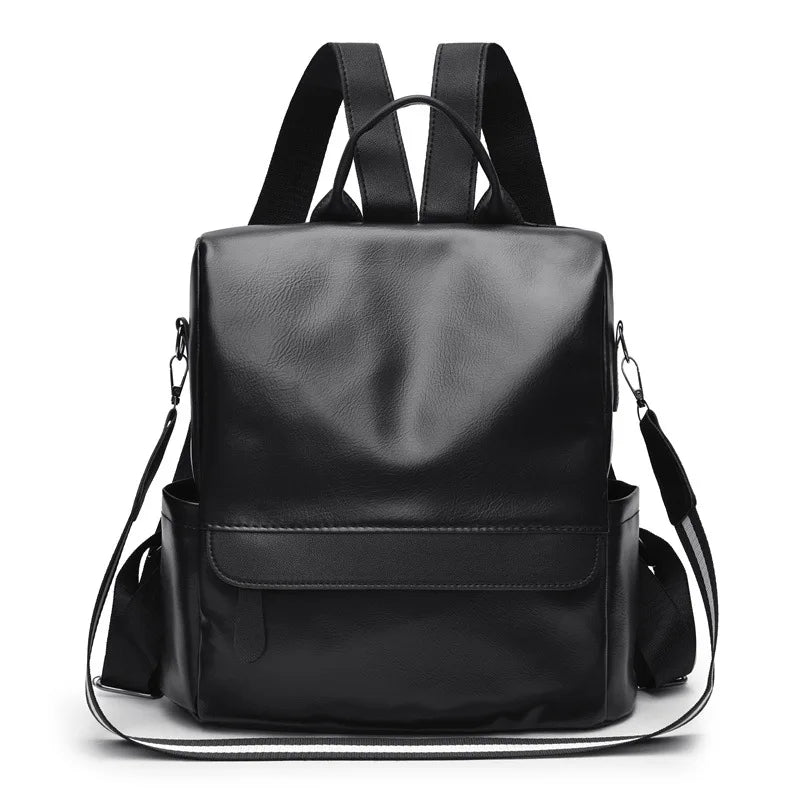 Boho Women's Backpack PU Leather Anti-Theft Travel Shoulder Bag