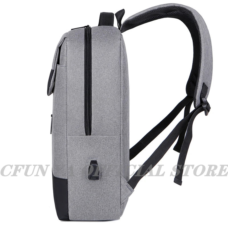 USB Laptop Bag Backpack Men Student School Bookbag Rucksack