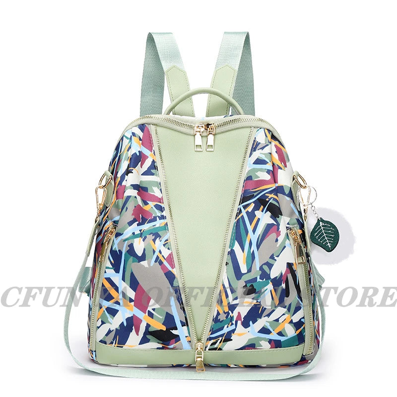 Women Bagpack Waterproof Oxford Travel Backpack Handbag Anti-Theft Shoulder Bag