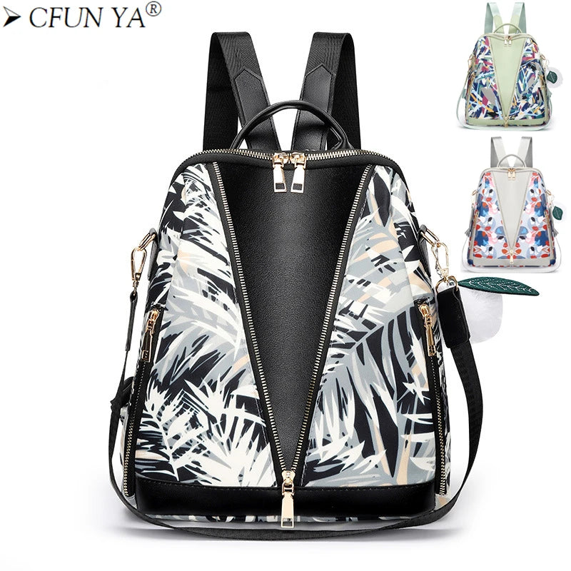 Women Bagpack Waterproof Oxford Travel Backpack Handbag Anti-Theft Shoulder Bag