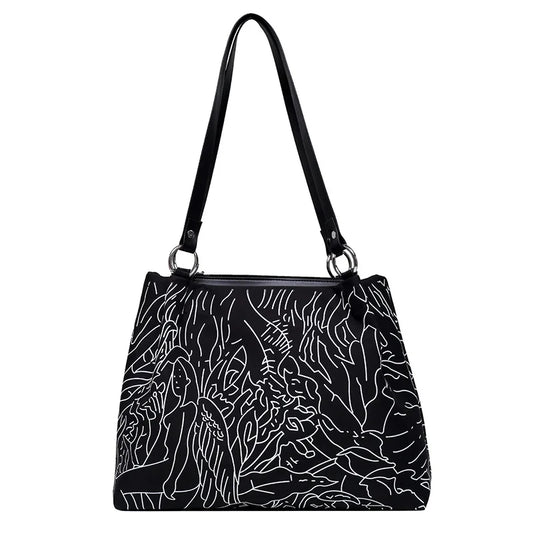 Vintage Style High Shoulder Bag Women PU Leather Handbag