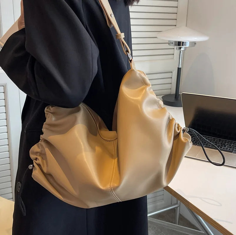 Large Capacity Soft Leather Crossbody Bag for Women