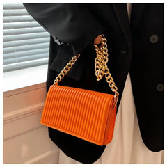 Thick Chain Shoulder Bag Women Handbags PU Leather Crossbody Bags