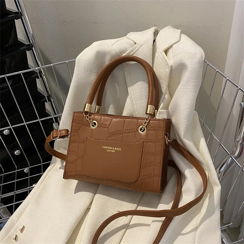 Vintage Designer Handbags Small Messenger Bag High PU Leather Women Shoulder Bag