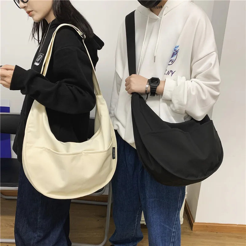 Large Capacity Women Shoulder Bag Waterproof Nylon Crossbody Shopper Bag
