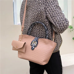 Rhombus Embossing Handbags Women Shoulder Bag High Leather Crossbody Bags