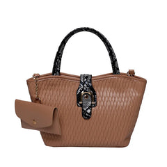Rhombus Embossing Handbags Women Shoulder Bag High Leather Crossbody Bags