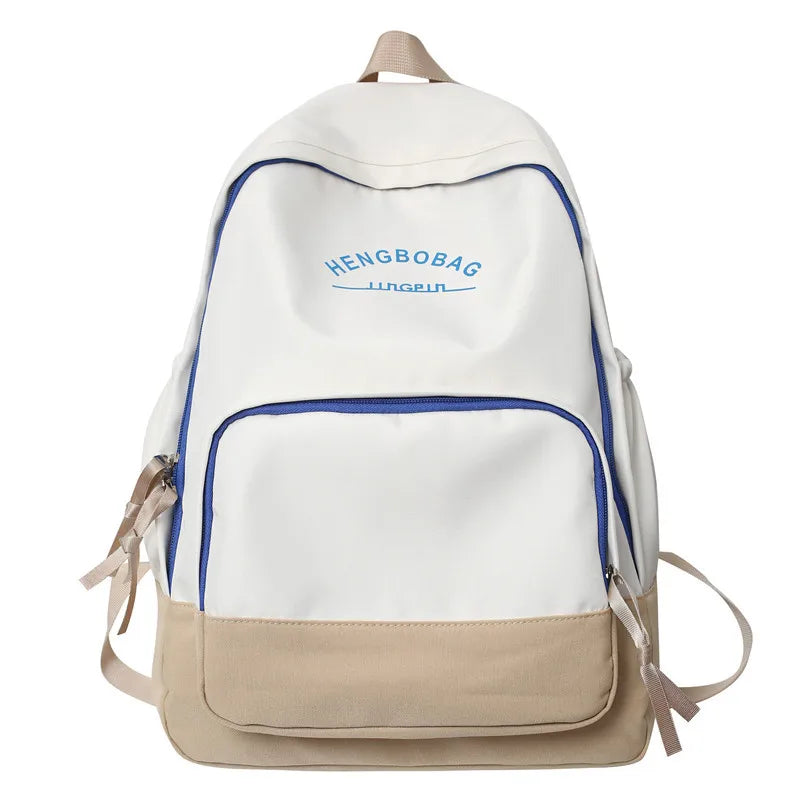 CGCBAG School Backpack For Teenager Girls Preppy Style Women Nylon