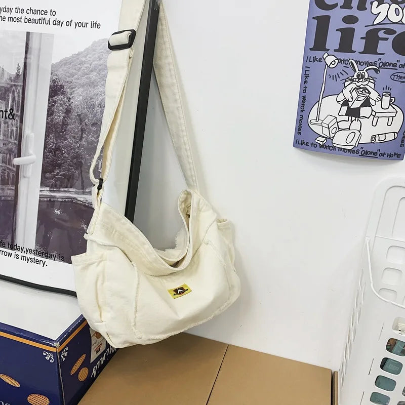 Large Capacity Canvas Tote Bag For Women Shoulder Bag Crossbody Handbag