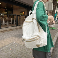 CGCBAG Harajuku Canvas Women School Backpack Casual Large Capacity Backpack