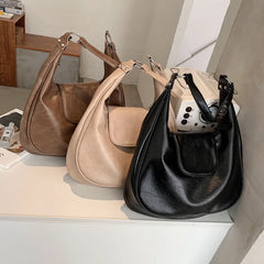 CGCBAG Solid Large Women Shoulder Bag Soft Leather Tote Bag All-match Handbag