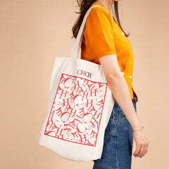 Large Capacity Vintage Cotton Fabric Shoulder Bag Women Messenger Bag