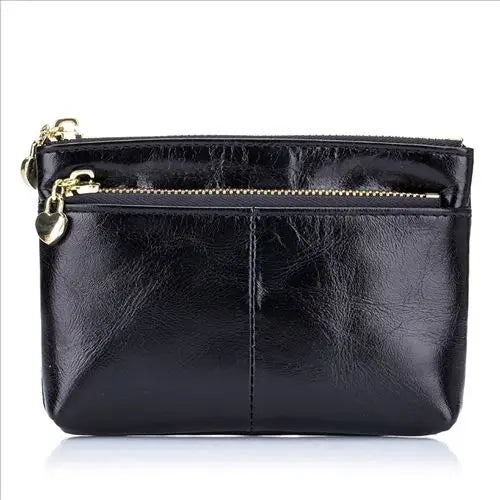 European Style Oil Wax Leather Coin Purse Key Wallets