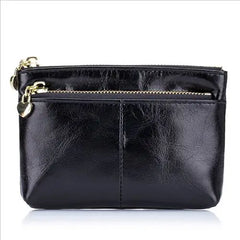 European Style Oil Wax Leather Coin Purse Key Wallets