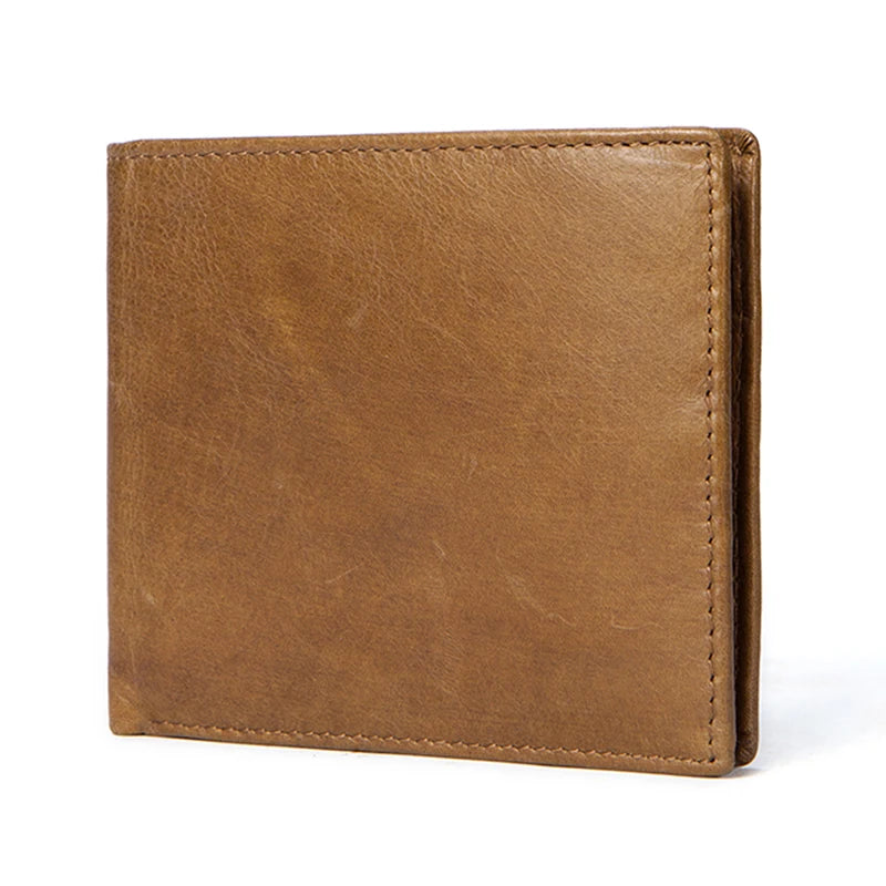 Vintage Men Leather Purse Short Man Wallets